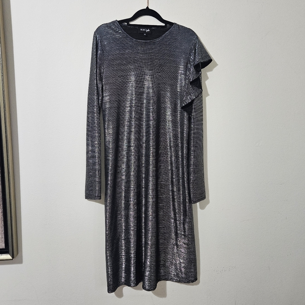 Wukogals Modest Silver Dress